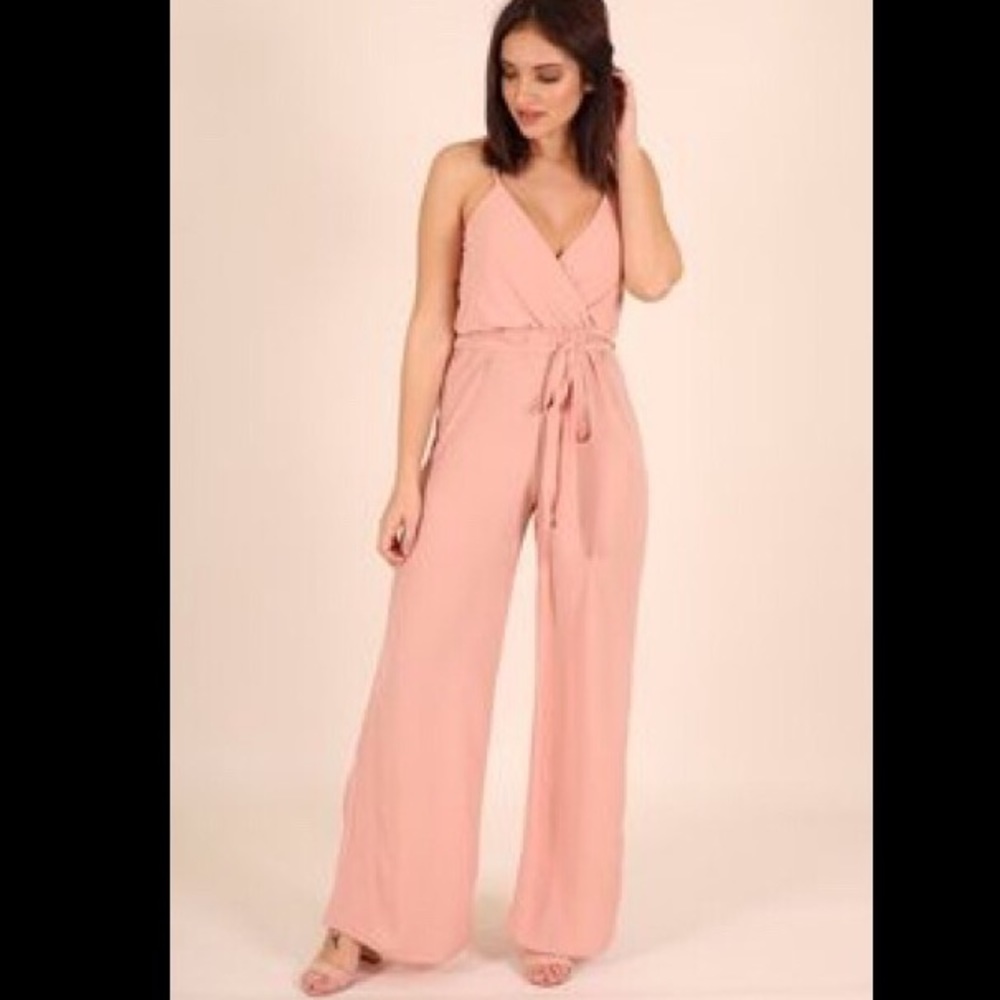 Blush romper pants